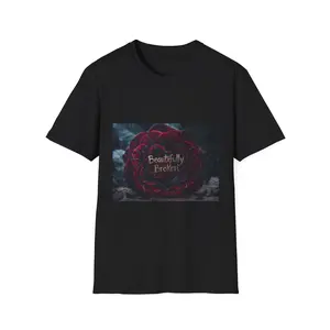 Beautifully Broken Rose T-Shirt | Dark Floral Typography - Original Graphic Art created by seller