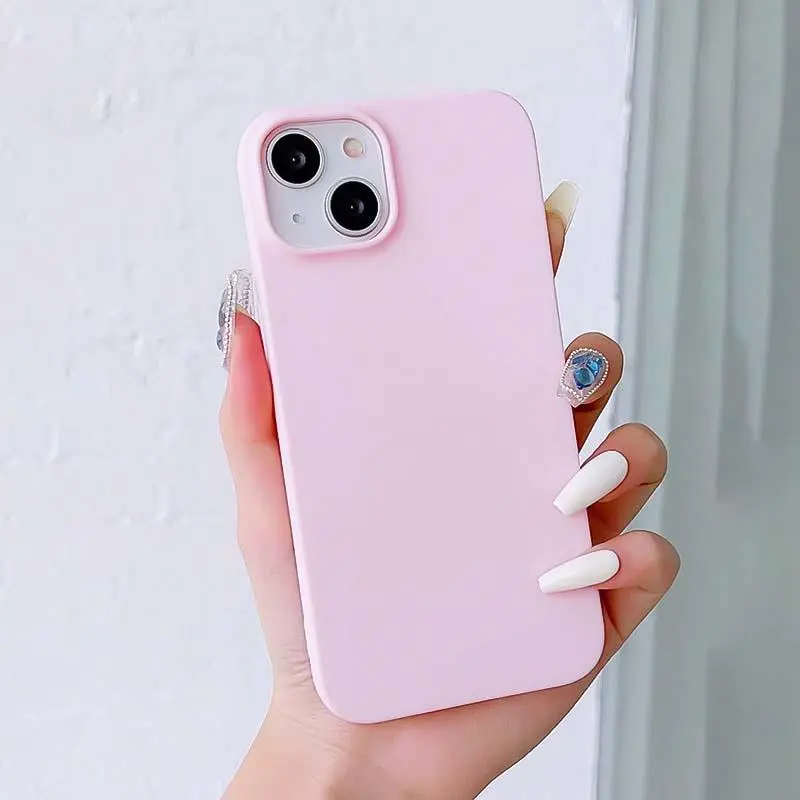 Solid Color Phone Case, Anti-drop Cellphone Protective Case, Total Protective Shockproof Mobile Phone Cover for iPhone, Casing, Accessories, Smartphone, Protection, Lightweight Shockproof Cover, Anti Scratch Cover, TPU Smartphone Cover
