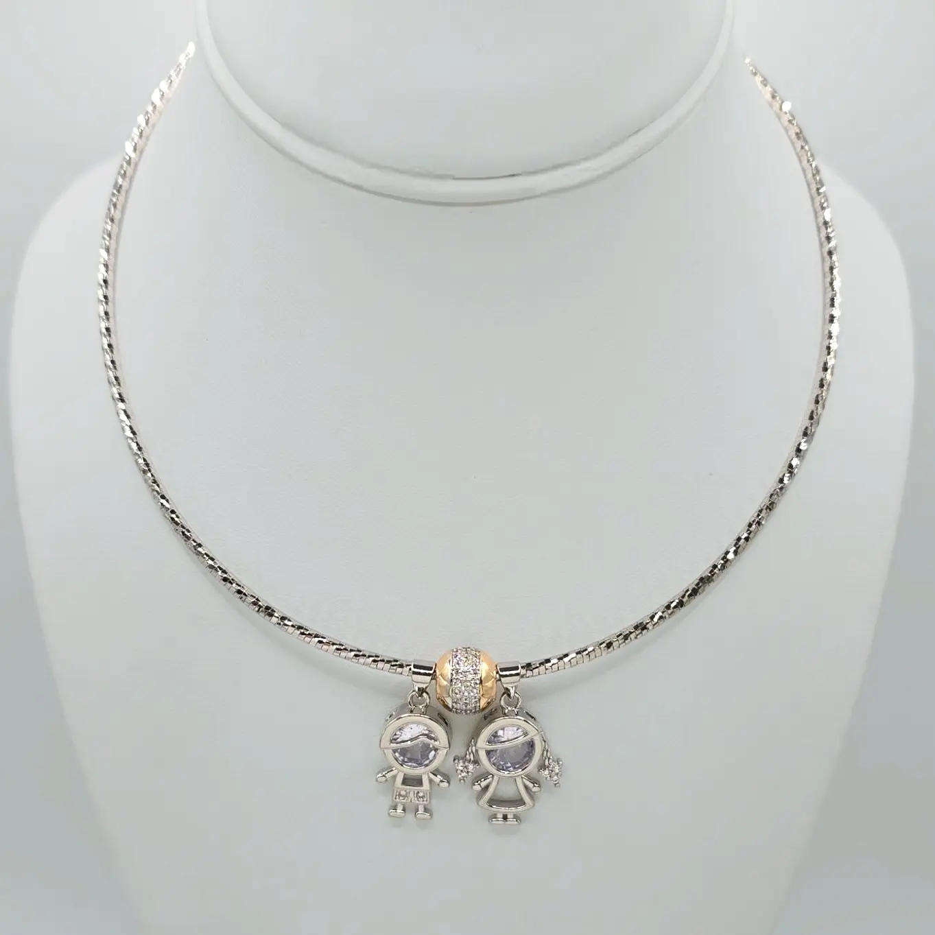 Omega Choker with Multi Pendants - Versatile Design for Everyday Wear 18 inch