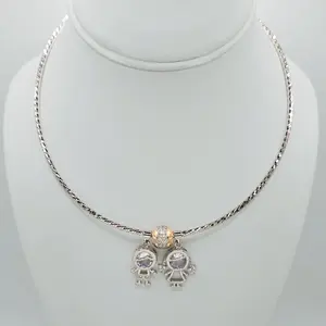 Omega Choker with Multi Pendants - Versatile Design for Everyday Wear 18 inch