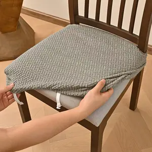 Anti-Slip Dining Chair Seat Protector, Removable Washable Stretch Slipcovers for Pets & Kids, Easy Install with Buckle