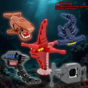 Bloop Sea Monster（Eater Bloop Gran Maja） Construction Kit , Ocean Theme Monster Model, STEM DIY Bricks Kit, Desktop Display Decor & Abstract Collectible Gift for Fans
