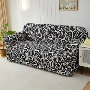 Paisley Floral Sofa Cover, American Vintage Paisley Sofa Skirted Elastic, Washable Furniture Protector, Pet-Proof, All Sizes