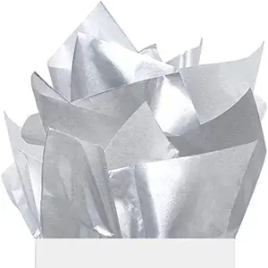 60 Sheets 26X20In Metallic  Foil  Tissue Paper Bulk, Recyclable Durable for  Bags Box  Wrapping DIY Craft, Wedding Birthday Party Favor Decor, Shredded Filler, Pinata