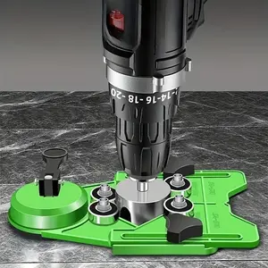 Drill Guide Positioning Tool for Tiles Glass Marble, Vacuum Suction Holder for Precise Drilling, Tile Chamfering Tool