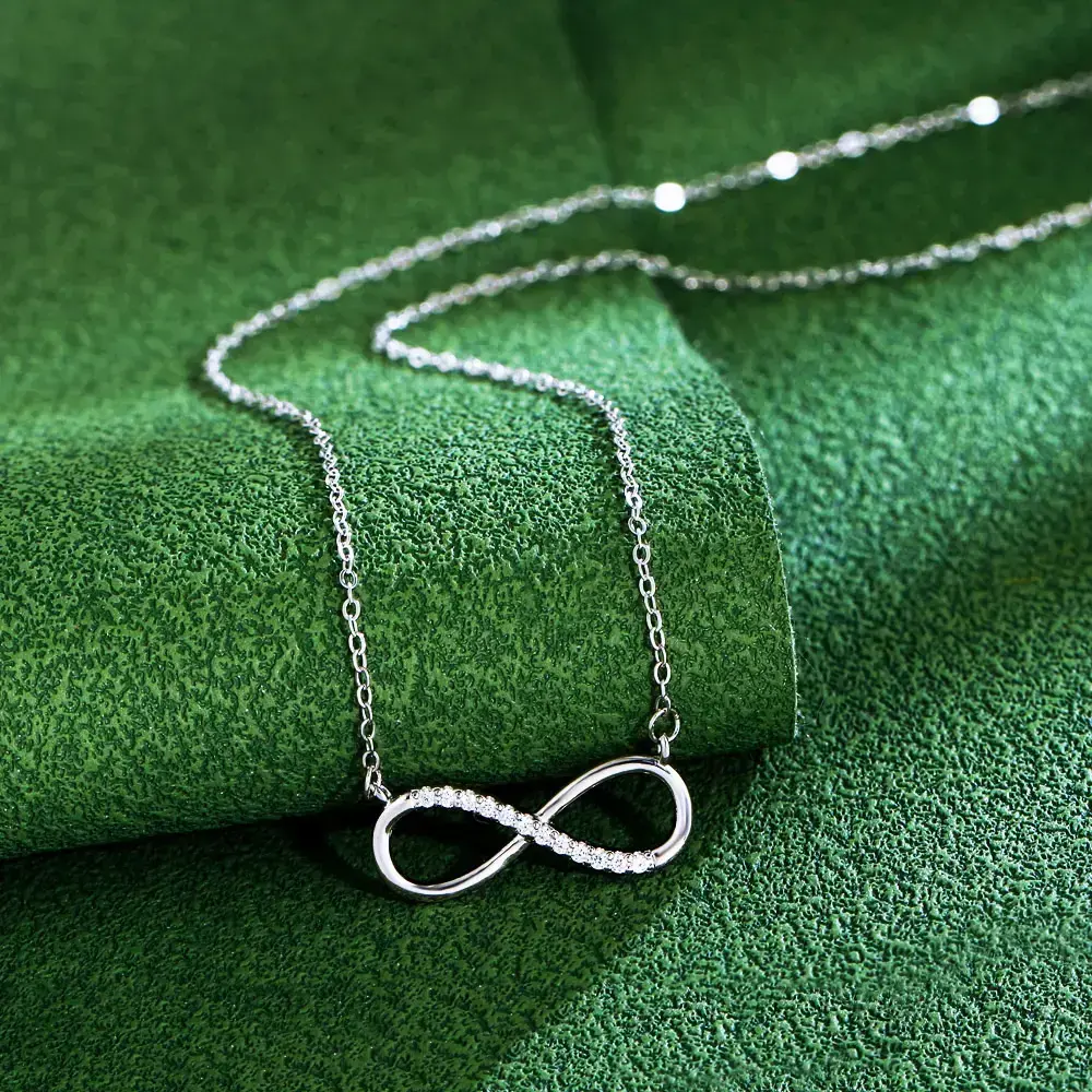 1pair Classic Genuine 925 Sterling Silver Cubic Zirconia Inlay Infinity Symbol Lucky Pendant Necklace For Women Fine Jewelry Gifts Wedding Engagement Bridal Jewelry 1pair Classic Genuine 925 Sterling Silver Cubic Zirconia Inlay Infinity Symbol Lucky Pendant Necklace For Women Fine Jewelry Gifts Wedding Engagement Bridal Jewelry