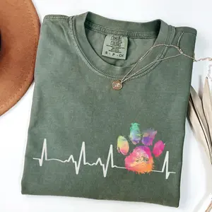 Comfort Colors Vet Tech T-Shirt, Paw Vet Tech Shirt, Dog Lover Gift, Pet Owner Shirt, Dog Mom Tee, Dog Dad Shirt