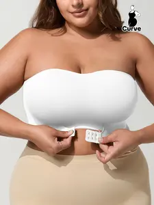 Women's Backless Bralette, Plus Size Strapless Underwire Top, Casual Daily Wear & Special Occasions, Comfortable Fit
