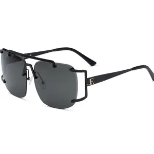 Lorvae Yang Sunglasses - Matte Black Stainless Steel Frame with UV400 Protection & 140mm Temples - Sleek & Refined Design