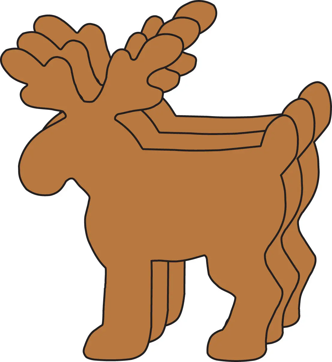 SHAPES ETC. Large Single-Color Creative Foam Cut-Outs - Deer, 15 Sheets, 5.5" x 5.5", for Decorating Projects & Unlocking Creative Possibilities