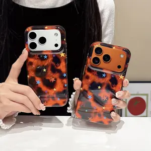 IPhone 13/16/17 Pro Max | Amber Star | Autumn/Winter Retro Colors | Best Friend Gift | Suitable for iPhone 11 12 13 14 15 16 17 Pro Max Cover