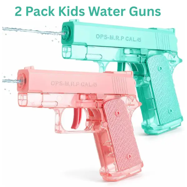 2 Pack Kids Water Guns, Manual Pump Water Blaster, Super Soaker for Kids, Pool Beach Water Toy, Summer Outdoor Water Shooting Toy for Boys Girls