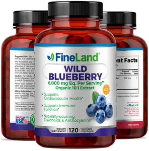 FineLand WILD BLUEBERRY Antioxidant MAX STRENGTH, Flavonoids and Anthocyanins, Supports Brain Function azo  cranberry  pill vitamins  women