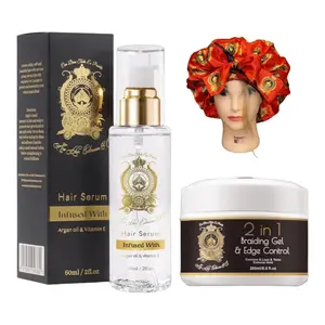 Ultimate Radiant Hair Transformation Kit: Hair Serum, Braiding Gel & Silk Bonnet