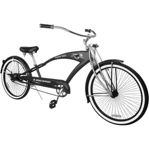 26-in Beach Cruiser Bike for Adults Chopper Stretch Bike with Hi Ten Steel Frame Single Speed Coaster Brake Complete Cruiser Bike Multiple Colors lowrider bikes