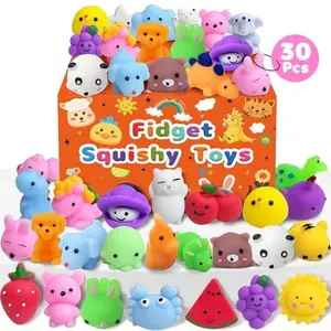 30 Pack Squishy Toys, Kawaii Party Favors for Kids 3-5, 4-8, 8-12, Treasure Box Toys for Classroom Prizes, Mini Gifts Goodie Bag Easter Basket Stuffers Egg Fillers Bulk Fidget Squeeze Toy