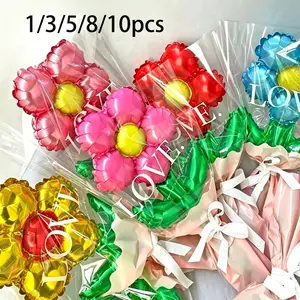 1/3/5/8/10pcs Multi-Purpose Floral Balloons, Perfect for Weddings, Birthdays, Holidays, Ideal Gift for Loved Ones, Elegant Decoration