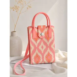 Pink Woven Mini Everyday Bag