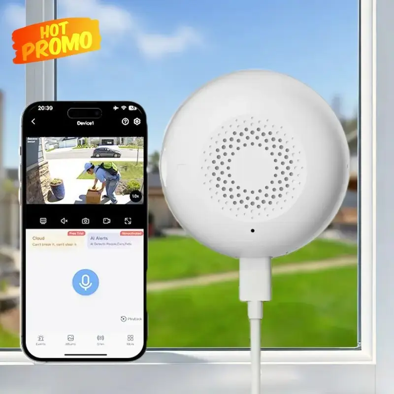 3MP HD Window Camera for Home Security-2 Pack, WiFi 2.4Ghz & 5GHz, 2K AI Color Night Vision Human Pet Motion Detection, 24/7 Recording, Real-time Audio Recording, Easy to Set Up, Cloud/SD Card Storage Wireless Camera for Home Dual-View