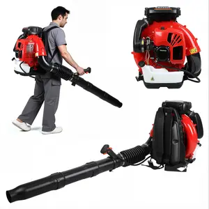 Backpack Gas Leaf Blower, 75.6cc 2 Stroke Engine, 850CFM, 200MPH, High Power Gasoline Leaf Blower, 2.3L Fuel Tank, Ergonomic Blower for Leaf, Sand, Snow, Patio, Yard