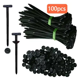 100Pcs Nylon Cable Tie Buckle Kit PA66 Windproof Tensile Strength: 50kg &Anti-Corrosion for Car/Home/industrial