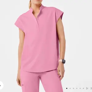Grace Collar Oversized Scrub Top and High Waisted Jogger Pants