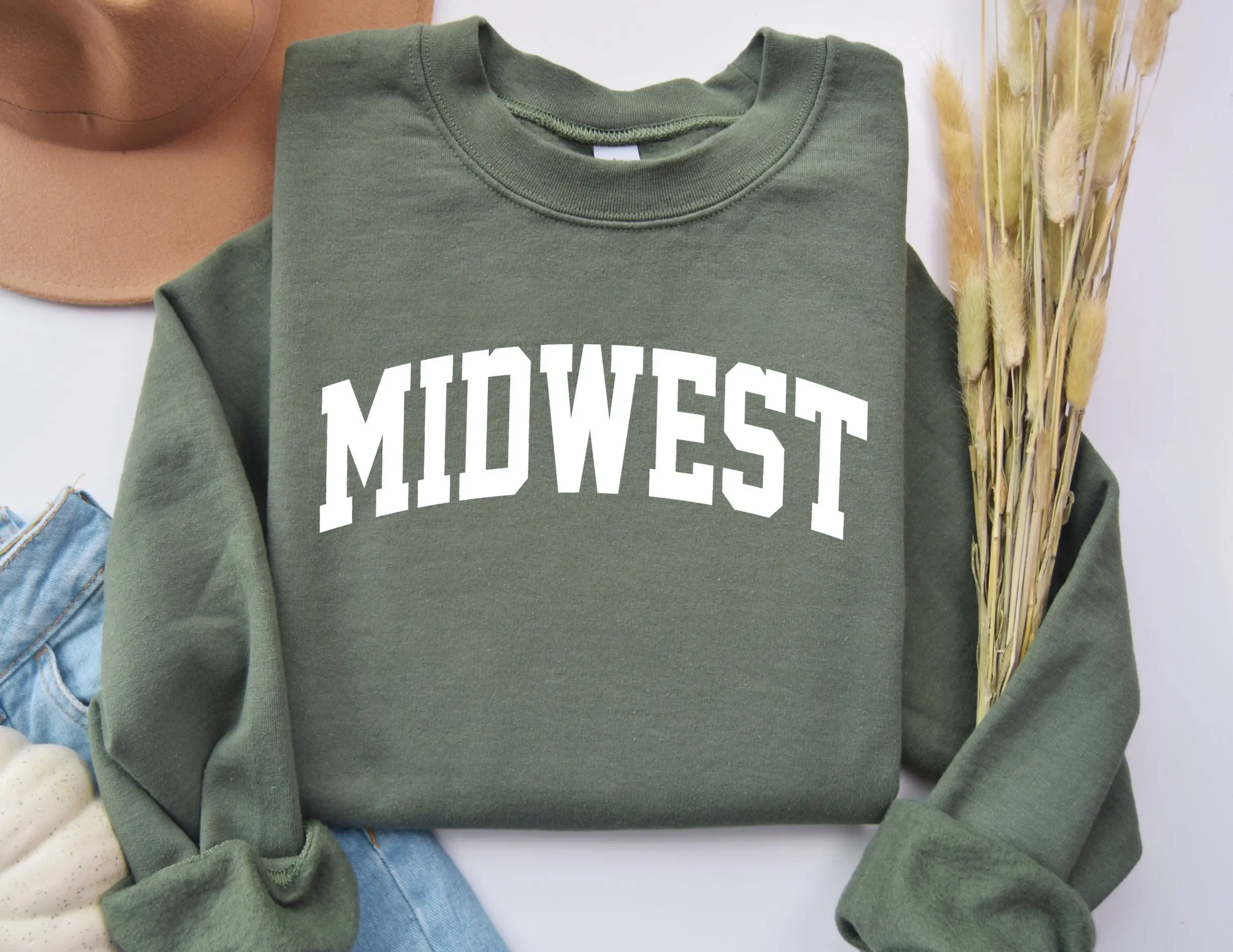 Midwest Sweatshirt, Midwestern Crewneck Sweatshirt, Midwest Travel Gift, Midwesterner Sweater, Midwest Souvenir, Midwest Bachelorette, Trendy Varsity Shirt