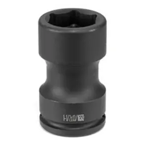 212 MAIN Grey Pneumatic 0.75 in. Drive Socket, Alloy Steel High-Torque Design, 41 mm x 21 mm Square Size, for Tight-Access Cycling Equipment