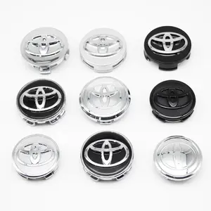 4PCS ABS 57mm/62mm Car Wheel Center Hub Caps Rim Cover Badge Emblem Decoration For Toyota Corolla Camry Yaris C-HR Rav4 Highlander Prado Prius Auris Hilux Verso Avalon Accessories Car Vehicle Decoration