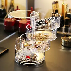 Stackable Storage Jewellery Trays Hair Accessory Containers Simple Houseware Organizer 4 Layers 7.14in