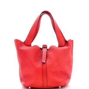 Pre-owned HERMÈS material Bucket Bags Hermes Picotin Lock Bag Clemence MM by Rebag