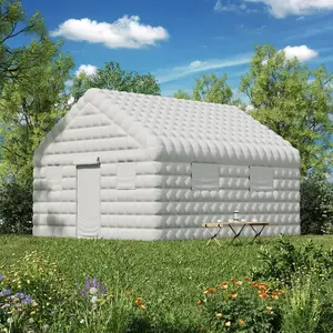 20x16.5x12 Ft Oxford Cloth Inflatable Night Club/Large Inflatable Party Tent - Disco Cube Portable Tent with Large Interior Space, Accommodating 15-25 people, All-Weather Use, for Backyard Gatherings, and Rentals, with Branding Area