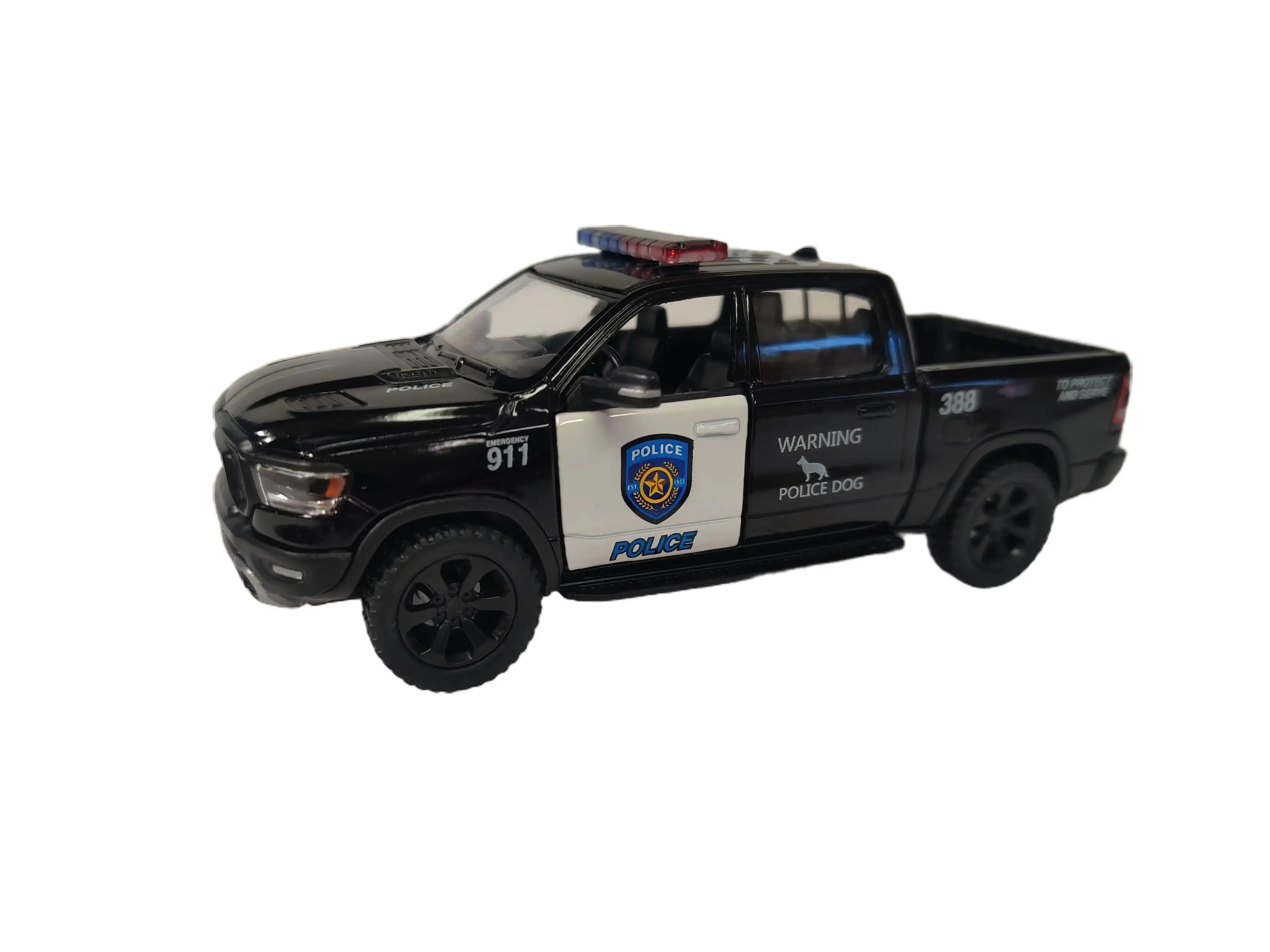 1:46 scale 5" 2019 RAM 1500 - POLICE die cast car diecast 1:46 scale 5" 2019 RAM 1500 - POLICE die cast car diecast