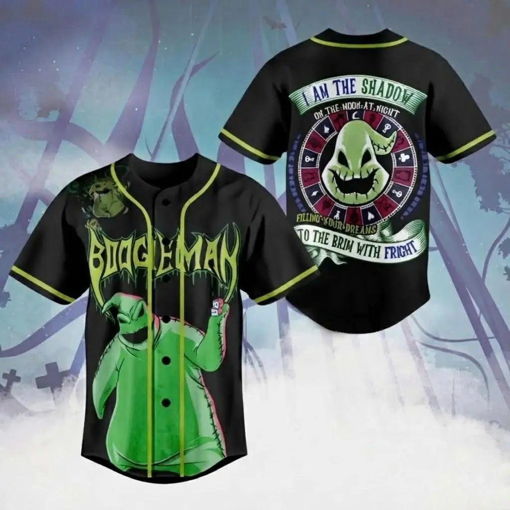 Oogie Boogie Baseball Jersey, Horror Boogie Man Jersey Shirt, Nightmare Before Christmas Shirt, Halloween Party Shirt