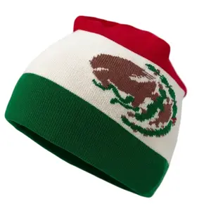 Mexico Flag Beanie - Independently Crafted One Size Fits Most Warm & Stylish Statement Piece for Heritage Pride