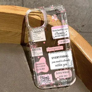 Motivational Quote UV Print Phone Case, Soft Tpu Protective Cover for iPhone 17 16 15 14 13 12 11 X Pro Max, Fashion Trendy Gift