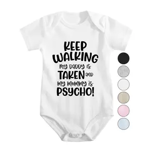 100%, Humorous Saying Pattern Baby Jumpsuit - Unisex, with Snap Buttons for Easy Diaper Changes, Suitable for Daily Wear, for Outdoor