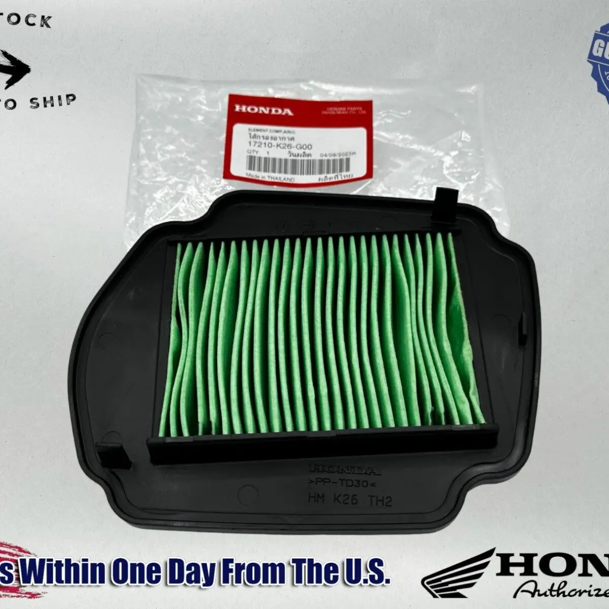 Honda Genuine OEM Authentic Air Filter 17210-K26-G00