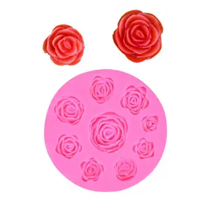 Rose Flower Shaped Silicone Mold, 1 Count Reusable Cake Chocolate Candy Mold, Baking Mold for Home Kitchen Baking House, Baking Utensils Supplies, Silicone Baking Molds