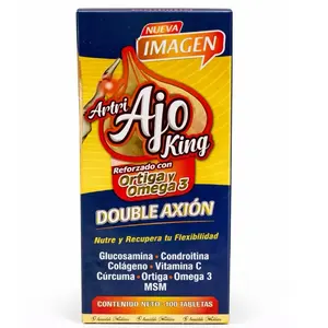 Artri Ajo King Reinforced with Omega 3 (100 Tablets) Supplement for Joint Health and Flexibility