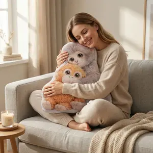 Cute Monkey Plush Pillow, Realistic Print Soft Fabric, Perfect for Naps and Home Decor, Cozy and Comfortable Cushion