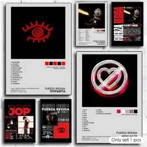 F-Fuerza RegidaA band Painting Calligraphy Premium Textured Canvas Wall Art Poster Character Art – High-Quality Fabric Print with Rich Color & Matte Finish, Modern Artistic Aesthetic Decor for Living Room, Bedroom, Office & Creative Interior