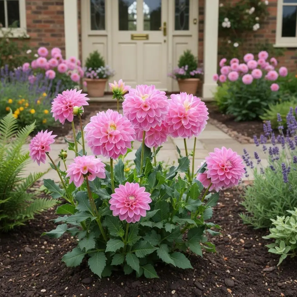 50 Pink Dahlia Flower Seeds Packet - Outdoor Garden Supplies for Home Planting, Colorful Full-Layered Blooms, Spring-Fall Growth, Ideal for Garden Beds & Cut Flower Arrangements, Colorful Flowers, Grow Flowers