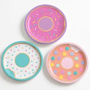 Donut Party 7" Round Paper Plates