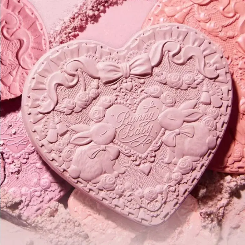 Bunny Garden Collection Embossed Blush Powder Long Lasting Waterproof Face Blusher Matte Finish Maquillaje