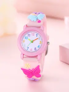 New Butterfly Cartoon Watch, Kindergarten Girl Colorful Quartz Electronic Watch, Cute Gift for Girls, All Seasons