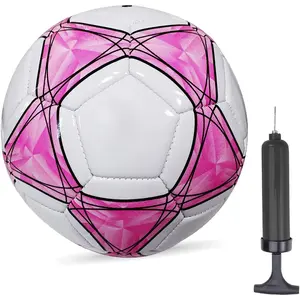 Soccer Ball Size 3,4,5 Soft PU for Practice   Boys Girls  Come with Pump and