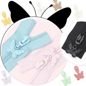 Zipper Replacement Set, Includes Zipper & Butterfly Heads, Ideal for DIY Sewing Projects, Suitable for Bags & Luggage