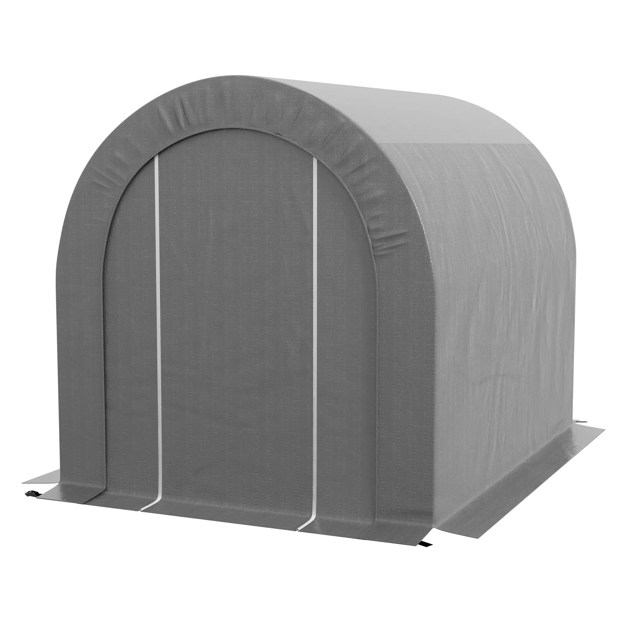 Galvanized Metal 6'x8' Outdoor Storage Tent - Heavy-Duty, Waterproof Portable Shed for Bikes, Motorcycles, Tools (Home Improvement Garden Building)