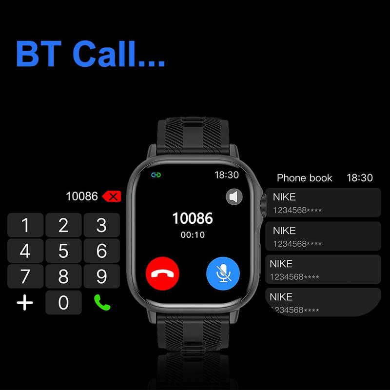 Smart Watch with 2.01 inch HD Full Touch Screen, Bluetooth, Message Notifications, Call reminders, Magnetic Charging, Blood Oxygen (SpO2) & Heart Rate Monitor, Multiple Sports Modes, for Men and Women, Waterproof Smart Watch, Perfect Christmas Gift